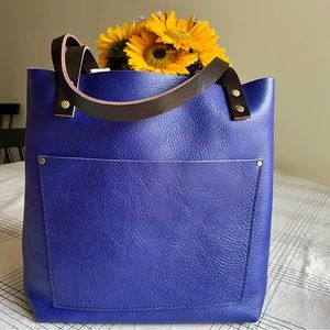 Portland Leather Goods Medium, Classic (no zipper) Tote in unicorn color Violet!